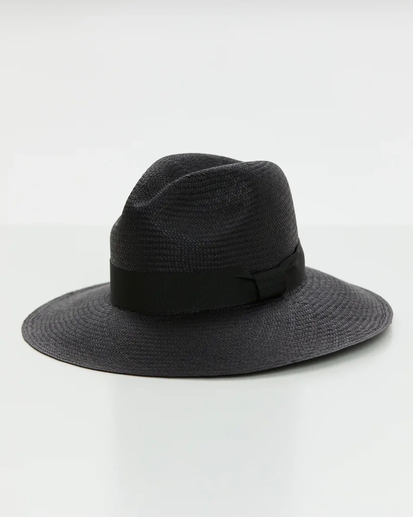 Black wide brim fedora