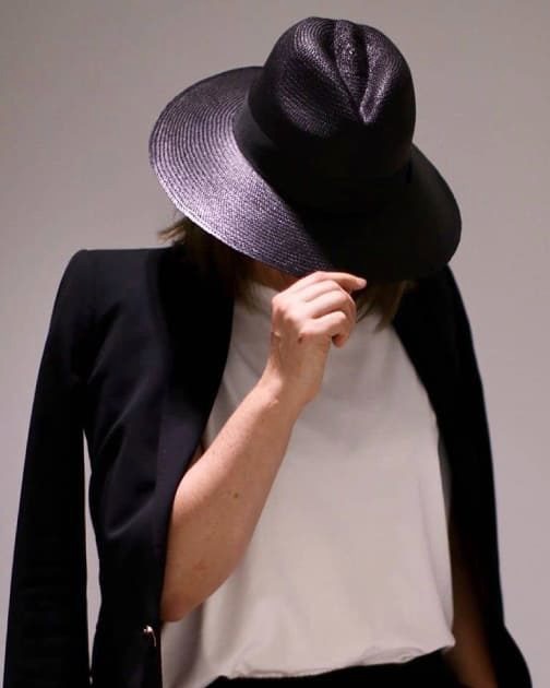 Black wide brim fedora