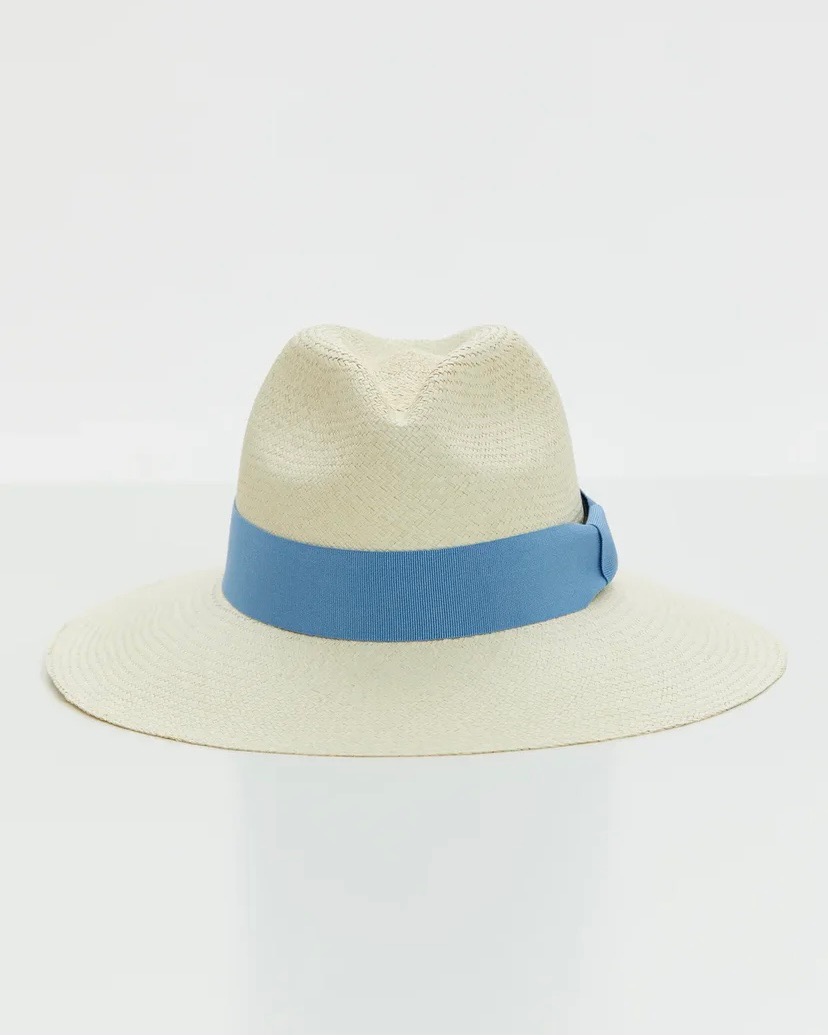 Fedora Lagos with blue ribbon