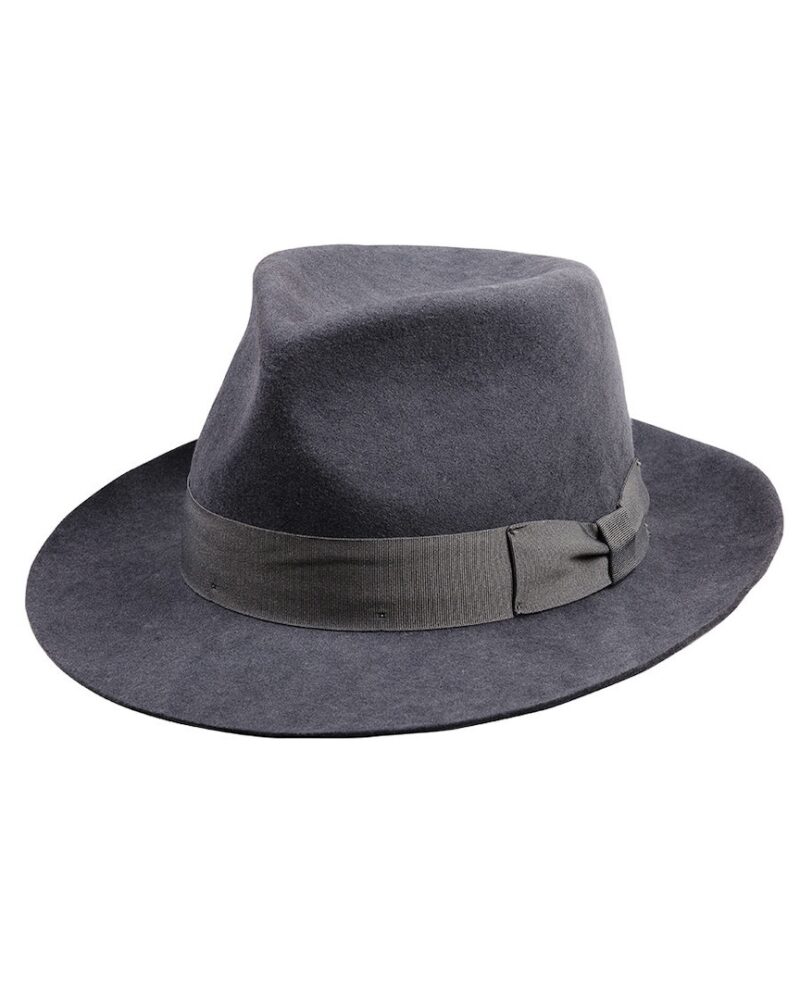 Gray felt fedora