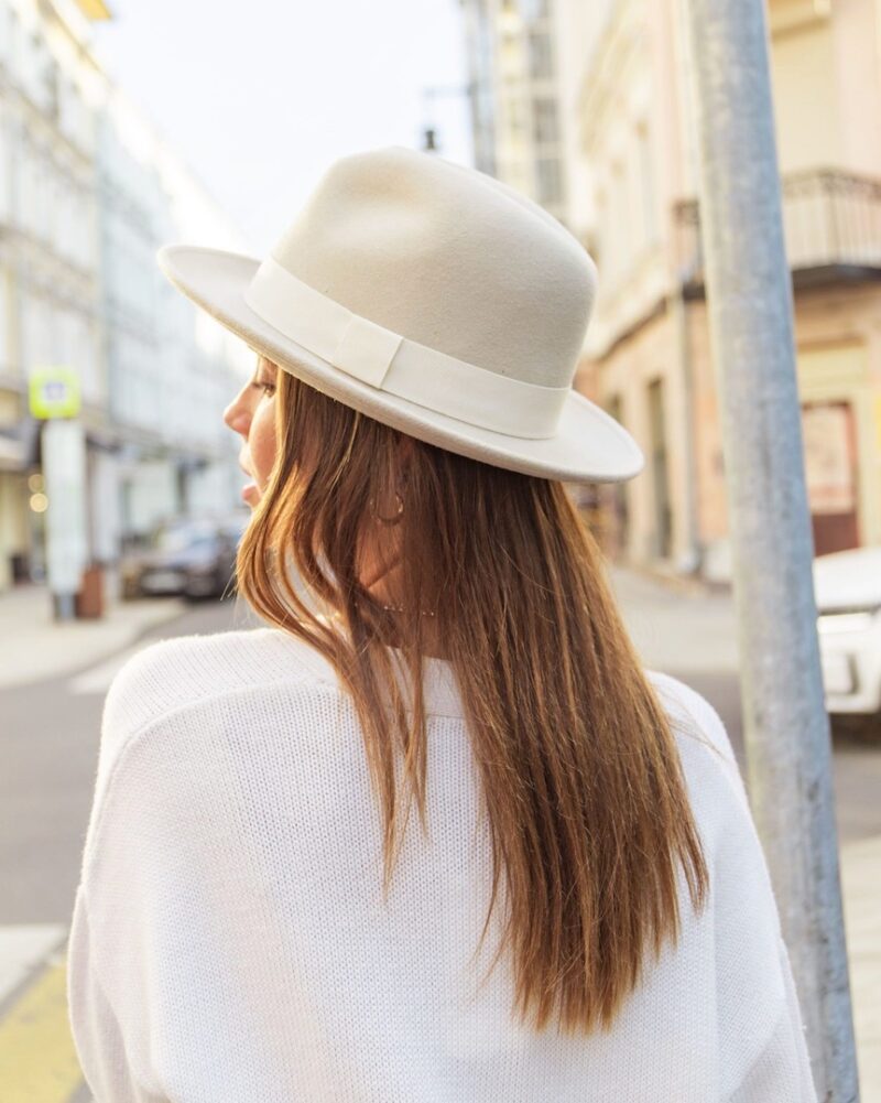 Ivory felt fedora